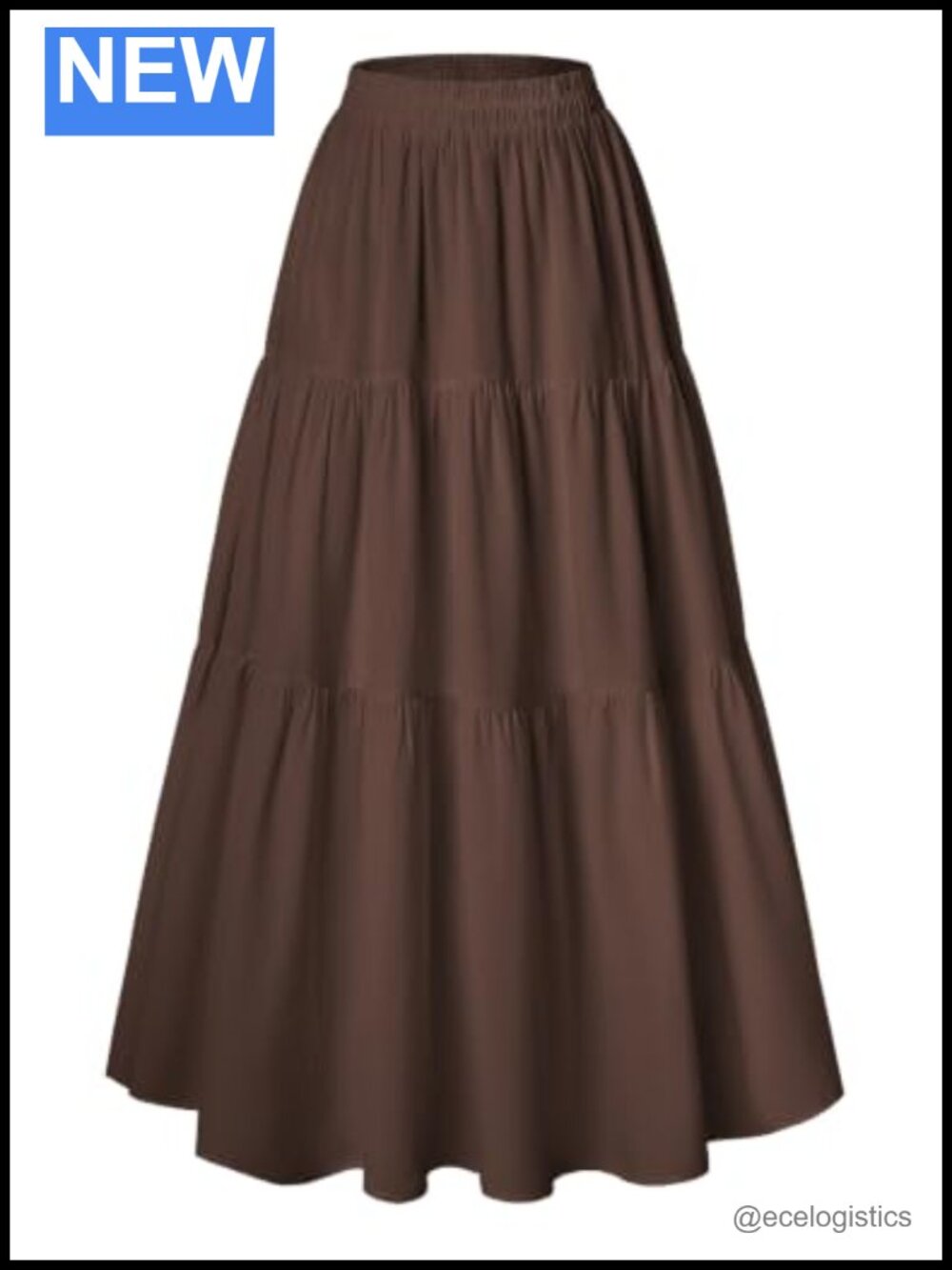Tiered Maxi Skirt with Pockets Renaissance Gothic Cotton Blend